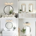 thumbnail image 6 of Miniyam Hard-Wired Vanity Light, 3-Light Bathroom Wall Sconce with Crystal Glass Shades, G9 Base, Silver, 6 of 7