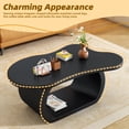 thumbnail image 4 of Euroco Charming Irregular-Shaped Coffee Table with Curved Legs, Cloud-Shaped Top, and Smooth MDF Surface – Compact & Easy Assembly for Living Room, Bedroom, or Balcony, 4 of 9