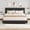 Grey, variant on Twin Size Upholstered Bed Frame – Noise Free Platform Frame with Adjustable Headboard, Heavy Duty Wood Slats, No Box Spring Required