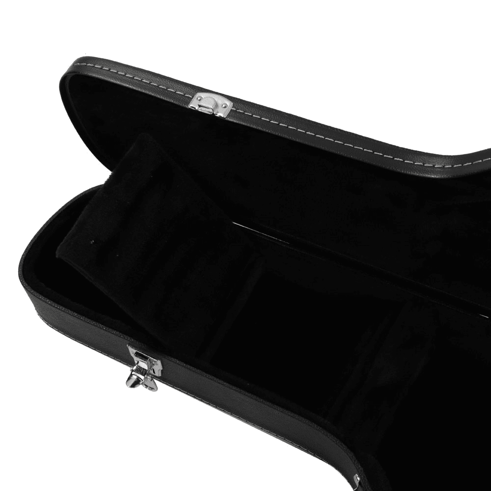 Tcbosik Electric Guitar Hard Case, Hard-Shell Protective Carrying Case with Lock for GST/GTL Style, Black