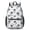 Dog Costume White, variant on Pug Crown Gingham Blue Pattern 17" School Backpacks for Teens,Waterproof Oxford Fabric,S-Shape Padded Straps for School,Travel,Hiking,Camping