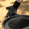 thumbnail image 4 of High Heat Gloves, Grill/BBQ Gloves, Oven Mitts, Heat-Resistant up to 450°F, Non-Slip, Black, One Size, 4 of 4