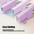 thumbnail image 5 of dajkiuy Hand Held Plier Stapler,No.10 Staples, Mini Manual Purple Stapler Metal Handheld Stapler Desktop Cute Staplers for Desk Home Office Supplies (Purple), 5 of 6