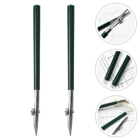 OUNONA 2 Pcs ART Ruling Pen Drawing Tool Sketching Work Green