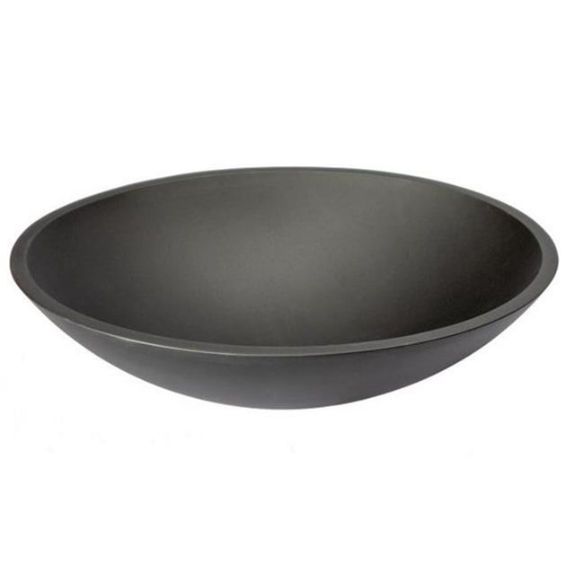 Eden Bath EB-GS66 18.75 in. Oval Glass Vessel Sink, Matte Black