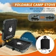 thumbnail image 5 of 2 Burner Propane Camping Stove with Grill and Carrying Bag, Portable Folding Camp Stove with 17,000 BTU Adjustable Burners for Backpacking, Picnics, Outdoor Cooking, 5 of 8