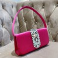 thumbnail image 2 of Bolsos de noche para mujer, bolsos de diseñador de lujo, monedero, novedad 2023, en satén adornado con imitación brillante, bandolera pequeña, 2 of 5