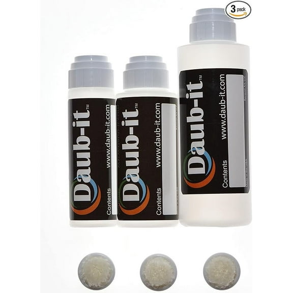 Empty Bottles with applicators - 4 oz, 2 oz, 1 oz - Mohair Dauber - 3 Pack - One of Each Size