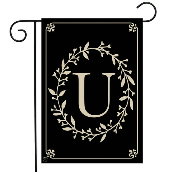 Briarwood Lane Classic Monogram Letter U Garden Flag