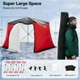 thumbnail image 2 of Jocisland Insulated Ice Fishing Tent, 6-8 Person Ice Shanty with 3-Layer Oxford Fabric, Waterproof Rain Cover, Carry Bag, Insulated Large Fishing Area, 2 of 9