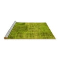 thumbnail image 2 of Ahgly Company Machine Washable Indoor Square Patchwork Yellow Transitional Area Rugs, 7' Square, 2 of 4