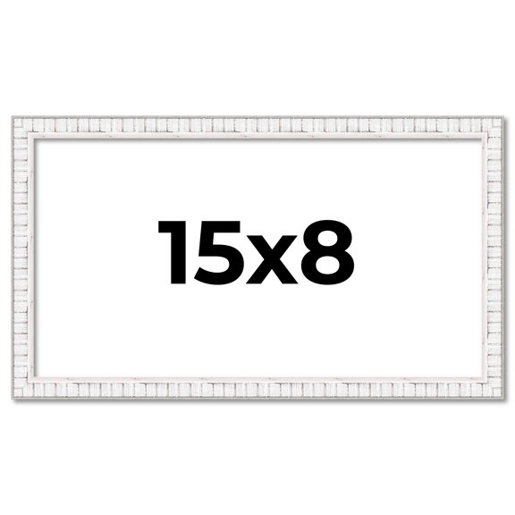 15x8 Frame White Real Wood Picture Frame Width 0.75 inches | Interior Frame Depth 0.5 inches |