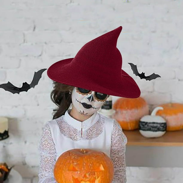 Decoraciones de Halloween, adornos de Halloween, regalos de Halloween, sombrero de bruja de verano de mago de gran venta, sombrero plegable con punta de punta, sombrero de Halloween