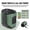 New Green, variant on MIMIRGB Portable Neck Hands-Free Waist Fan 10000mAh, 5-Speed Cooling Fan, Power Bank with LED Light, Outdoor Camping Hiking,Grey