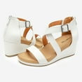 thumbnail image 6 of DREAM PAIRS Women's Open Toe Buckle Ankle Strap Summer Platform Wedge Sandals, 6 of 7