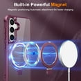 thumbnail image 2 of Dteck Magnetic for Samsung Galaxy S25+ / S25 Plus Case with Screen Protector Camera Lens Cover, Compatible with MagSafe, Military Grade Drop Ring Holder Translucent Slim Hard Back Soft Edge,Winered, 2 of 9