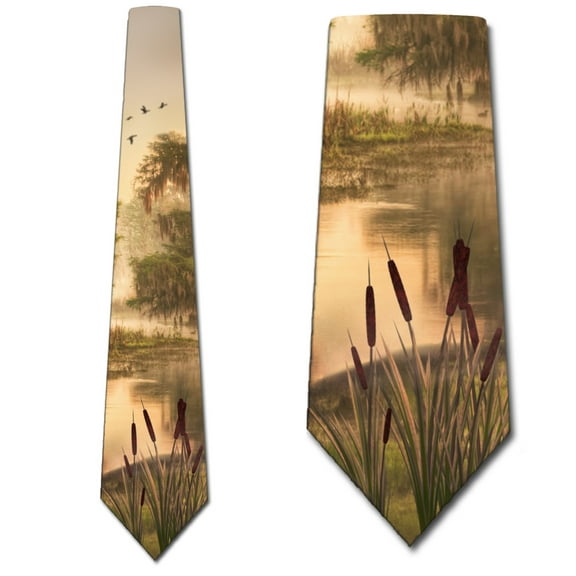 Marshland Ties Mens Nature Necktie Fishing Tie by Three Rooker