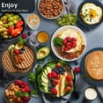 thumbnail image 6 of GPED 36 Piece Kitchen Wheat Straw Dinnerware Set, Service for 4, Plates and Bowls Sets, Unbreakable Plastic Outdoor Camping Dishes Sets, Dishwasher Microwave Safe Dinnerware, 6 of 7