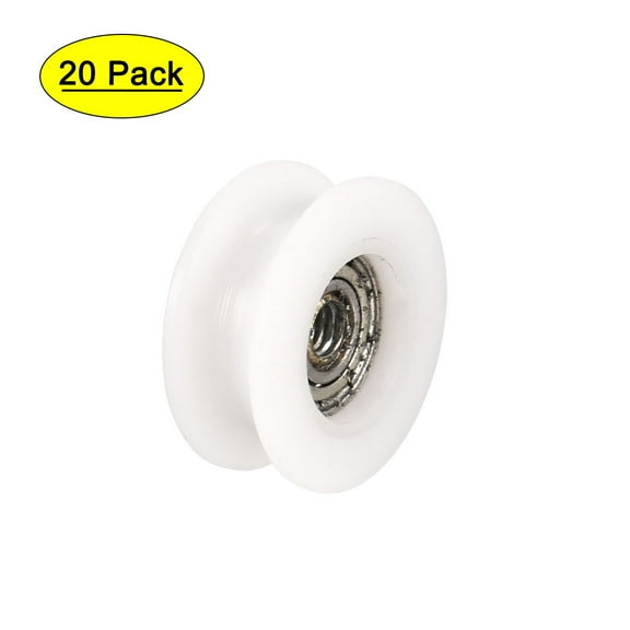 Unique Bargains Round Groove Nylon Pulley Wheels Roller 20 Pcs for 5mm Rope