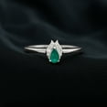 thumbnail image 3 of Rosec Jewels Emerald Promise Ring for Women - Real Emerald Diamond Ring - AAA Quality - Ready to Gift for Valentines Day, 925 Sterling Silver, US 4.00, 3 of 5