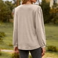 thumbnail image 6 of Womens Dressy Sweaters 2025 Fall Winter Long Sleeve Button Down Ruffle Henley Neck Casual Cotton Pullover Tops, 6 of 6