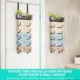 thumbnail image 2 of Towel Racks for Bathroom Storage - 6 Tier Over The Door & Wall Mount Rolled Towel Storage Organizer Holder with Metal Shelf Basket for Small Bathroom, Camper, Rv - Black, Patented, 2 of 4