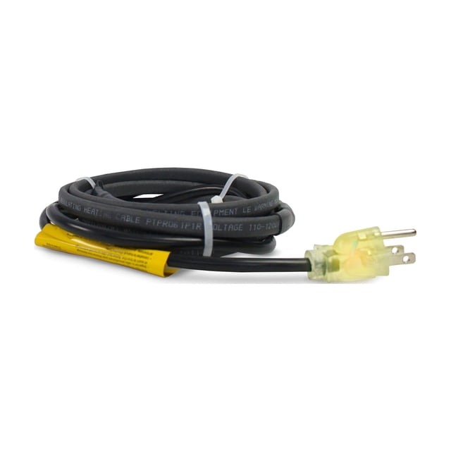 STELPRO Flextherm Professional Grade Self-Regulating Roof And Gutter De-Icing Heat Trace 120 V - 100 Ft - Plug With Pilot Lamp - UV Resistant - Easy to Install - No Maintenance (CS061PR100)