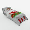 thumbnail image 3 of Christmas Duvet Cover Set, Stockings Hanging for Santa Mistletoe Illustration Merry Christmas for All, Bedding Set with Shams and Fitted Sheet, 3 Sizes, by Ambesonne, 3 of 3
