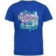 thumbnail image 1 of Milestone Birthday 100 Years To Look This Good Flowers Mens Soft T Shirt Royal 4X-LG, 1 of 1