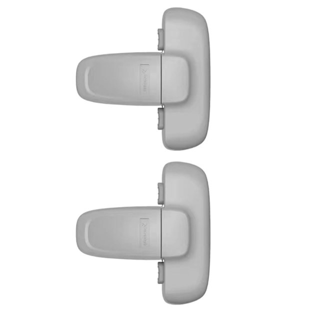 2 uds. Cerradura para puerta de nevera y congelador para el hogar, pestillo para niños pequeños, cerraduras para nevera para niños, cerraduras de seguridad para bebés y niños (gris) Rojo Verde