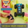 Monster Jam, Grave Digger Remote Control Monster Truck, 124 Scale, Nitro Neon Themed