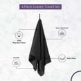 thumbnail image 3 of Luxury Combed Cotton Bath Towels Set 27x54 Inch Super Absorbent 500 GSM, 3 of 11