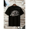 thumbnail image 2 of Plus Size Men'S Breathable Cotton T-Shirt - Casual Crew Neck with Gray Pit Bull Graphic Machine Washable Ideal for Summer PLUS SIZE, 2 of 7