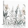 thumbnail image 2 of Vintage Floral Botanical Wall Art Painting on Canvas, Farmhouse Flowers Leaves Canvas Art Home Prints Wall Art Framed Modern Artwork for Living Room Bedroom Wall Decor 8x8in, 2 of 9