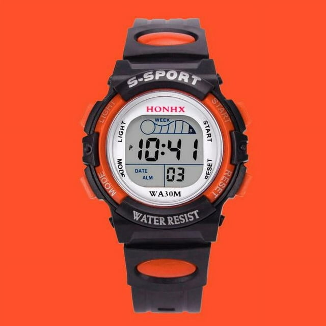TIMIFIS Smart Watch Waterproof Children Boys Digital LED Sports Watch Kids Alarm Date Watch Gift OR - Summer