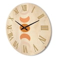 thumbnail image 3 of Designart 'Minimalist Different Moon Phases' Modern Wood Wall Clock, 3 of 5