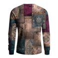 thumbnail image 6 of CharmCyan Men’s Long Sleeve Crew Neck Sweater with Abstract Floral Print Lightweight Knit Pullover Casual Fit Top for Everyday Wear Ginger L, 6 of 6