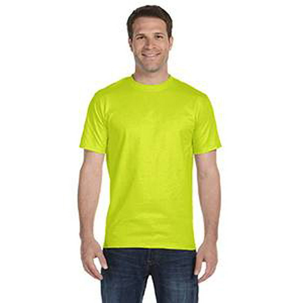 Gildan Gildan G800 Adult 5.5 oz., 50/50 TShirt SAFETY GREEN 4XL