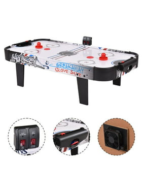 Costway 42''Air Powered Hockey Table Game Room Indoor Sport Electronic Scoring 2 Pushers