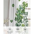 thumbnail image 6 of St Patrick's Day Sheer Curtains 63 Inch Length 2 Panels Set for Living Room/Bedroom, Green Lucky Shamrock Wreath Spring Vintage Kitchen Curtains Grommet Curtains Window Treatments 42"x63"x2, 6 of 7