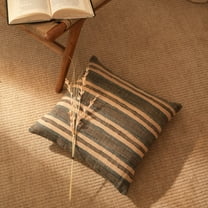 Expobazaar Throw Pillow | Reversible Weave Stripe Pillow | 18x18"