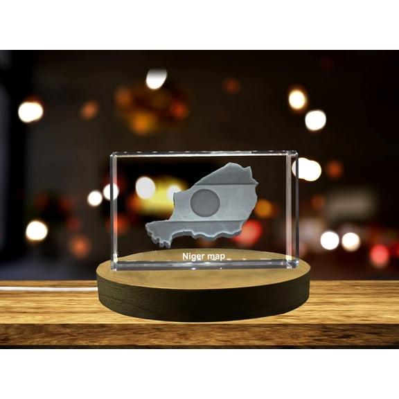 Niger 3D Engraved Crystal 3D Engraved Crystal Keepsake/Gift/Decor/Collectible/Souvenir