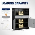 thumbnail image 3 of Yizosh Metal Garage Storage Cabinet with Locking Doors and Adjustable Shelves, Tool Storage Cabinet with 1 Drawer - 41" Steel Locking Cabinet for Garage, Warehouse (Black Grey), 3 of 14