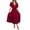 Red, variant on Women's Summer Short Sleeve Casual Dresses V-Neck Party Dress