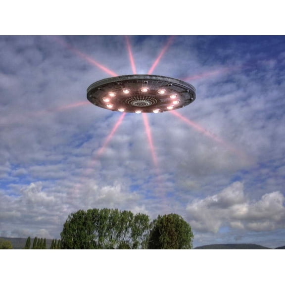 UFO - CANVAS OR WALL ART PRINT PRINT