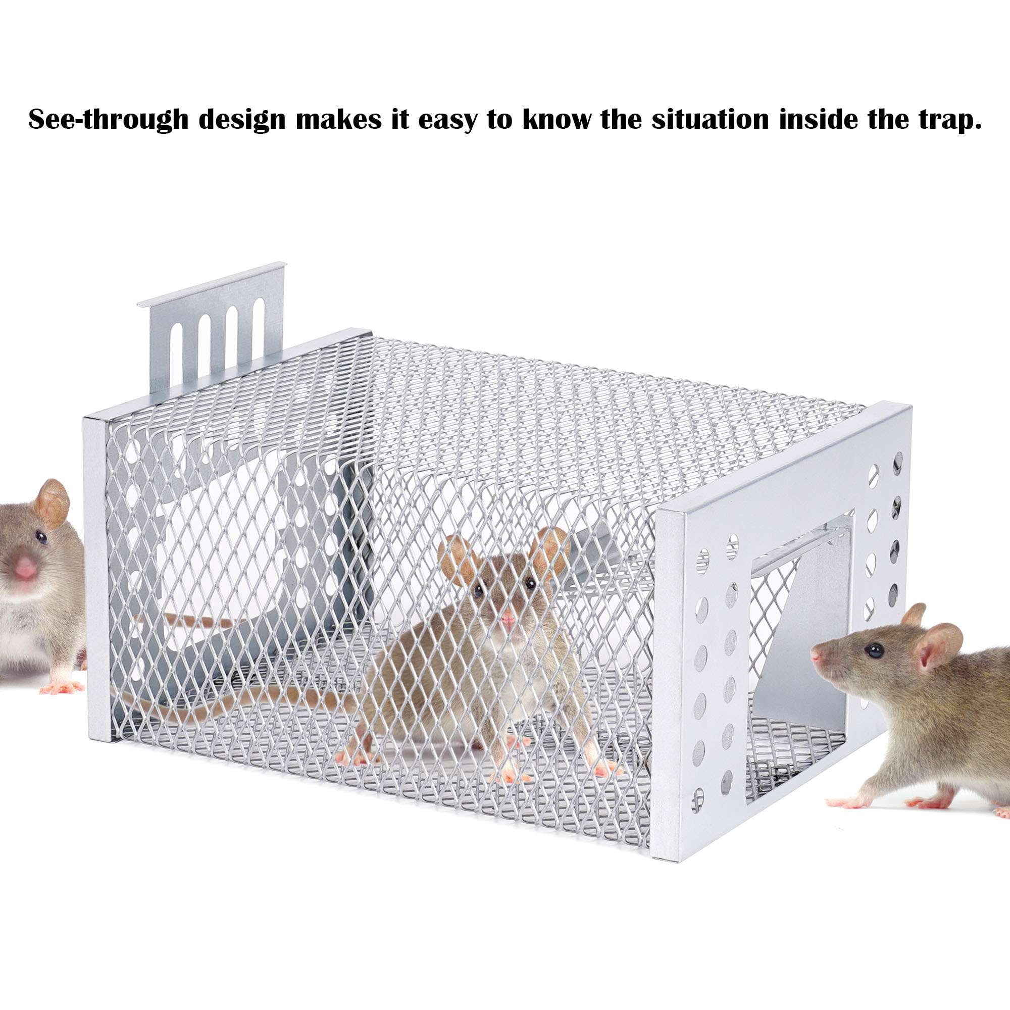 Deago Automatic Continuous Rat Trap Cage – Humane Live Mouse & Rodent Catcher for Indoor & Outdoor Use
