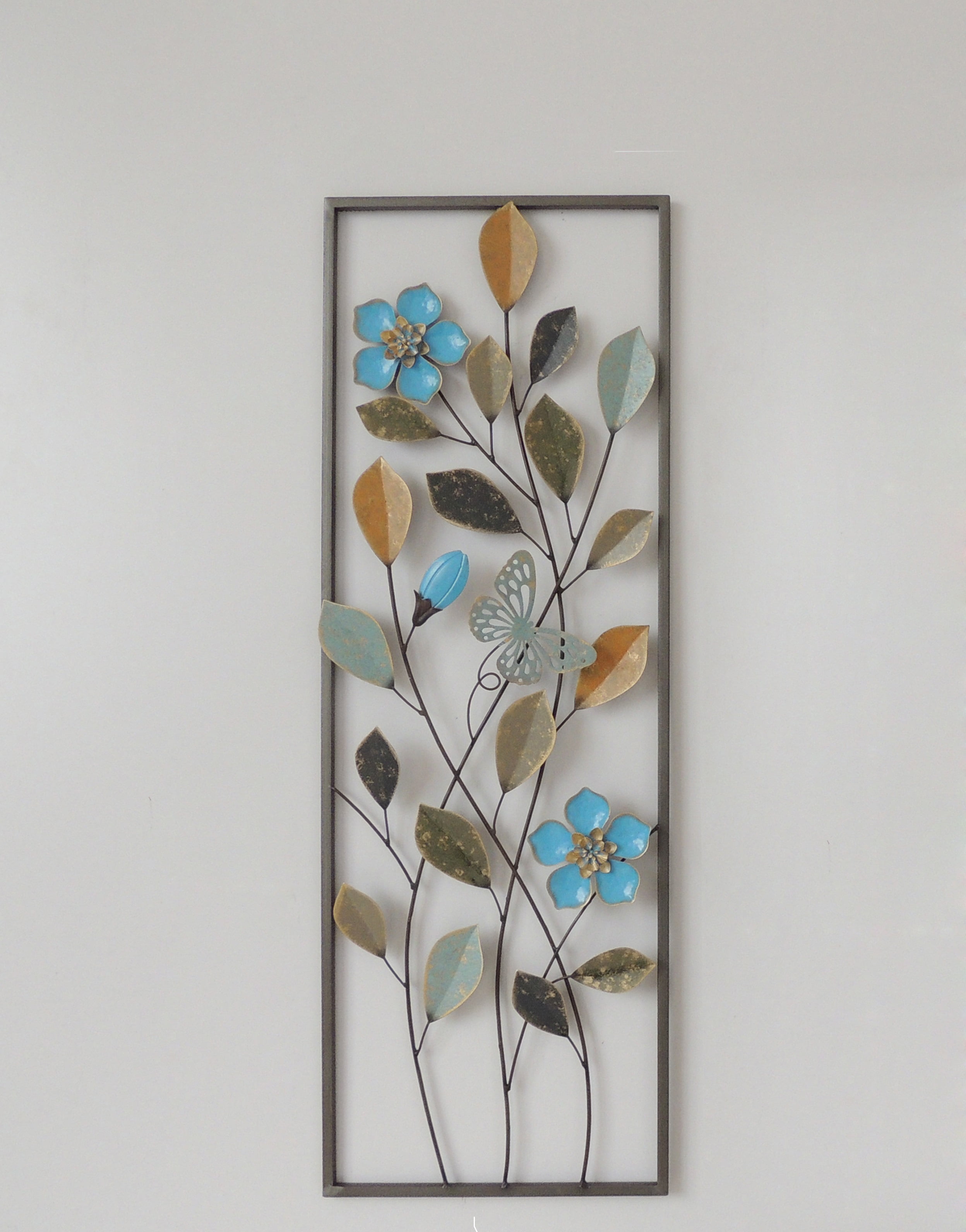 Home Sculptures New All American Collection Flower and Leaves Aluminum/Metal Wall Decor with