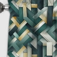 thumbnail image 2 of Designart "Luxurious Green And Gold Geometry" Geometric Blackout Curtain Single Panel, 2 of 4
