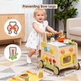 thumbnail image 2 of Baby Walker Leeshyah de madera 3 en 1 con juguete de cocina simulado, 2 of 7
