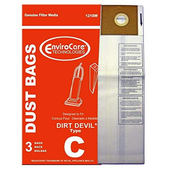 Dirt Devil Type C Vacuum Bags - Generic - 3 Pack